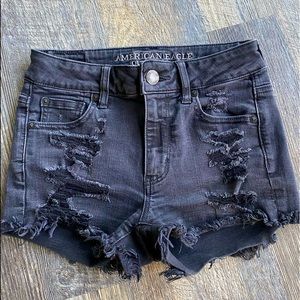 Black American Eagle jean shorts size 0